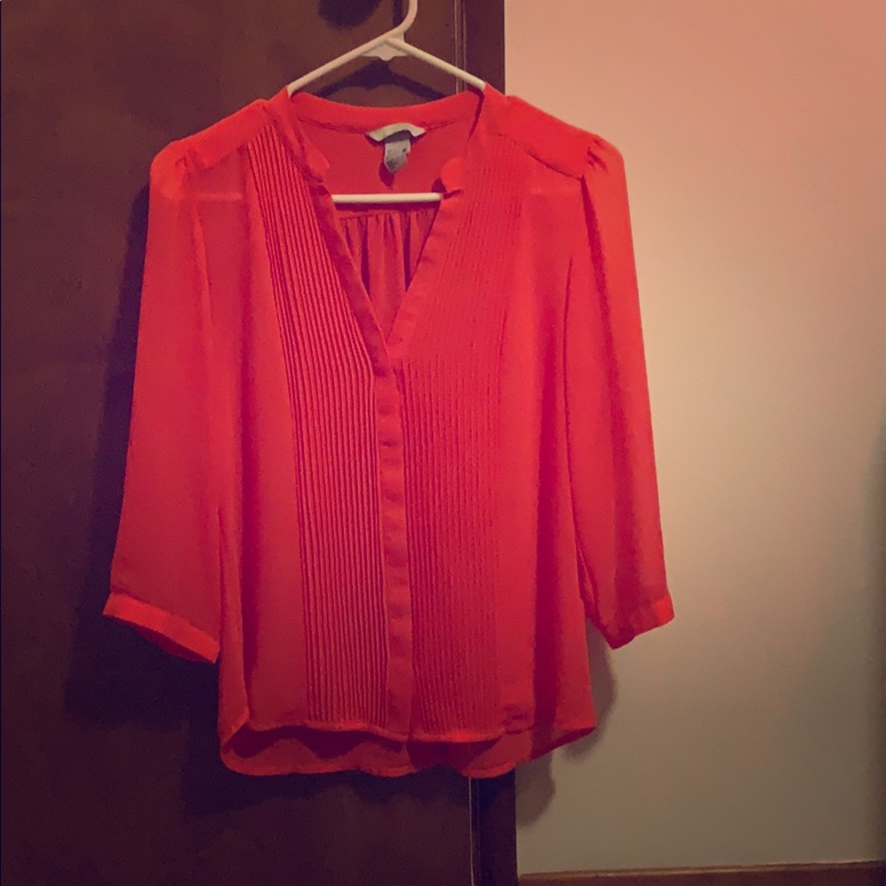 H&M Coral Blouse